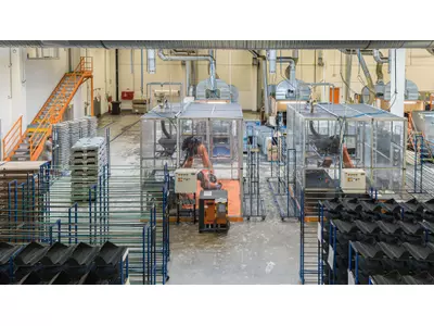 Produktion in Janovice: Flockerei.jpg